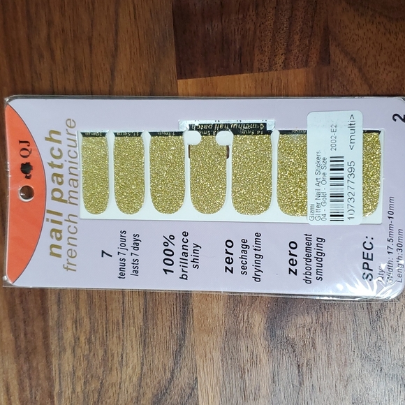 Lot of 3 sets of glittery nail stickers. - Picture 4 of 4